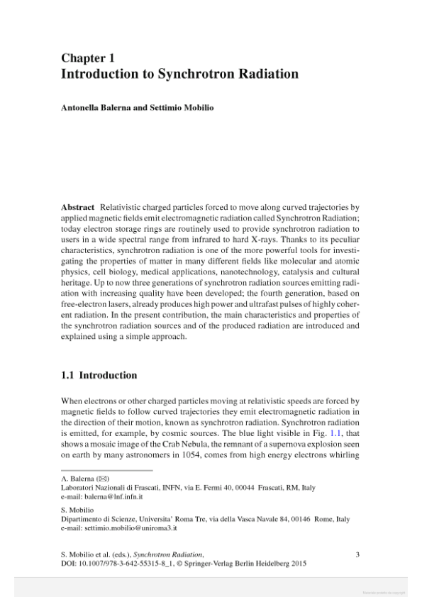 مقدمه ای بر تابش سینکروترون