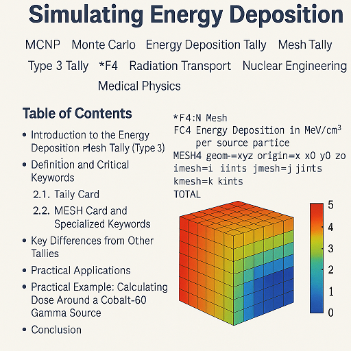 A Deep Dive into MCNP's Type 3 Mesh Tally: Simulating Energy Deposition